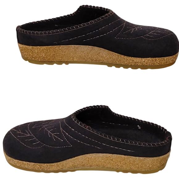 Haflinger Spirit Clog Slipper Comfort Shoes Brown Pure Wool Womens EU 37 US 6 - Picture 3 of 5